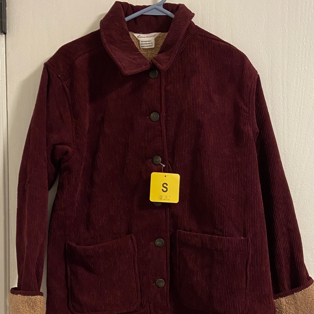 Boston Traders Burgundy Corduroy Utility Jacket